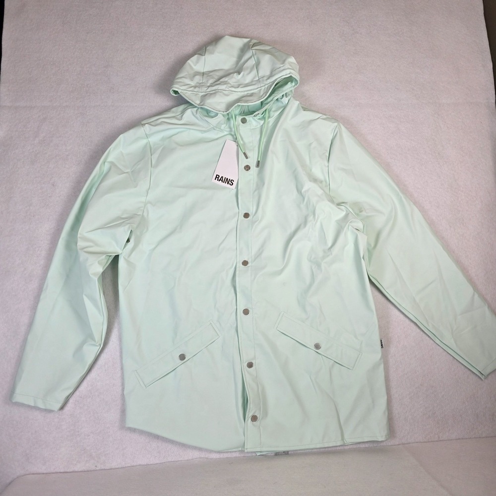 RAINS‎ Jacket 12010 Size XL Mineral Waterproof PU Rain Coat NWT  Unisex